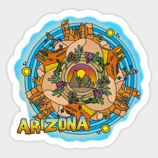 Arizona Desert Southwest Themed Mandala Sticker